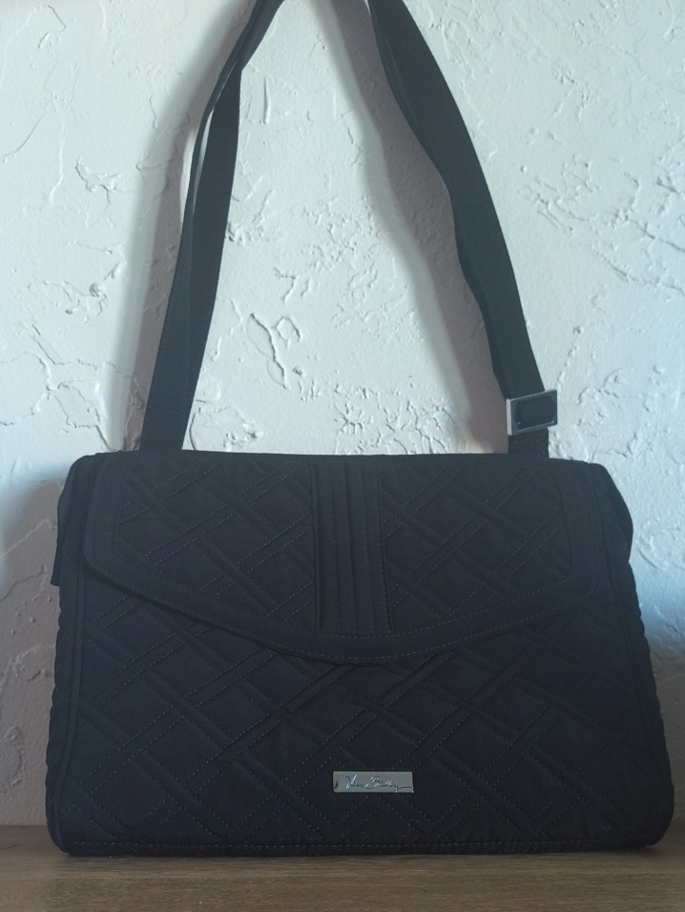 Vera Bradley Black Quilted Crossbody Shoulder Bag